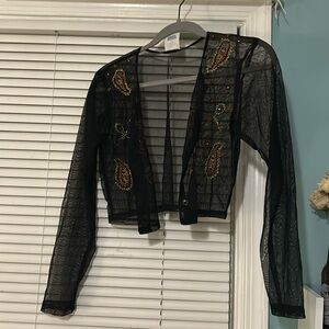 See through button up vintage thrifted